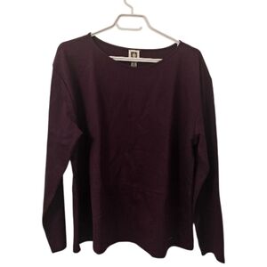 Purple Anne Klein Women's Tunic Style Top
